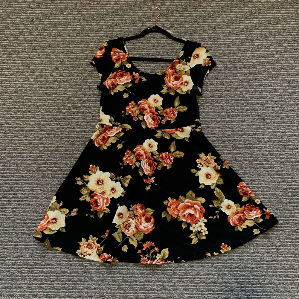 Black Skater skirt dress